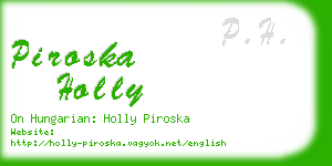 piroska holly business card